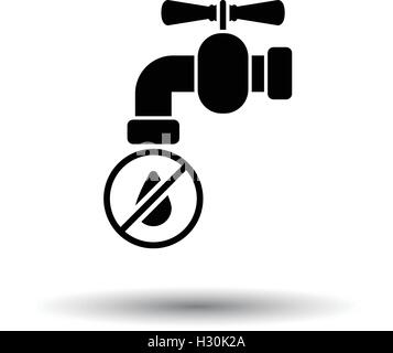 L'eau chute d'eau robinet avec icône. Fond blanc avec design de l'ombre. Vector illustration. Illustration de Vecteur