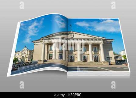 L'hôtel de ville est situé dans la vieille ville de Vilnius, Lituanie, Pays Baltes, Europe Banque D'Images