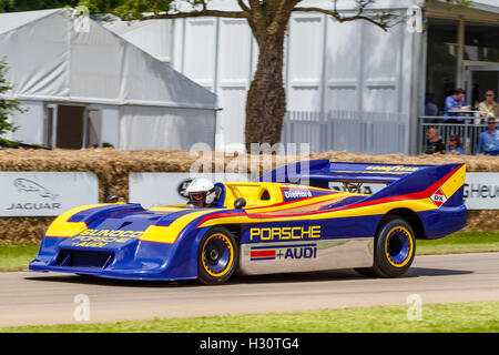 1973 Porsche 917/30 Can-Am avec chauffeur Richard Attwood en 2016 Goodwood Festival of Speed, Sussex, UK. Banque D'Images