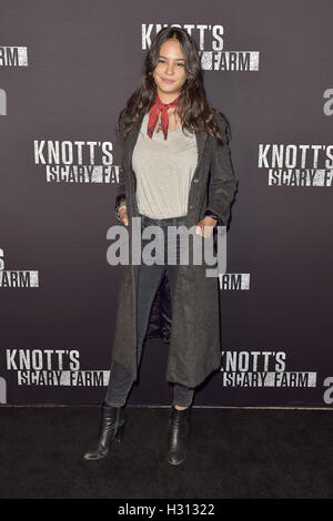 Buena Park, États-Unis d'Amérique. Sep 30, 2016. Courtney Eaton à 'Knott's Scary Farm' Tapis noir Événement au Knott's Berry Farm. Buena Park, 30.09.2016 | Verwendung weltweit/alliance Photo © dpa/Alamy Live News Banque D'Images