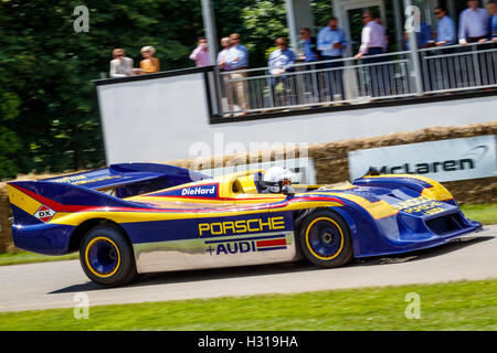 1973 Porsche 917/30 Can-Am avec chauffeur Richard Attwood en 2016 Goodwood Festival of Speed, Sussex, UK. Banque D'Images