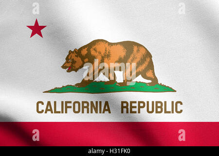 Drapeau officiel de la Californie, le symbole. Élément patriotique américain. USA banner. États-unis d'Amérique. Banque D'Images