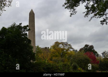 Obélisque, Cleopatra's Needle dans Central Park à New York City Banque D'Images