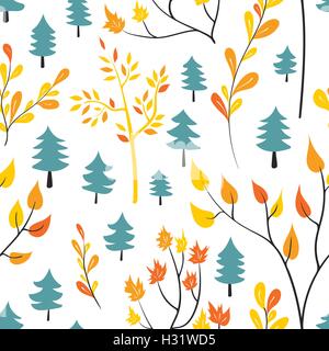 Modèle automne forêt homogène Illustration de Vecteur