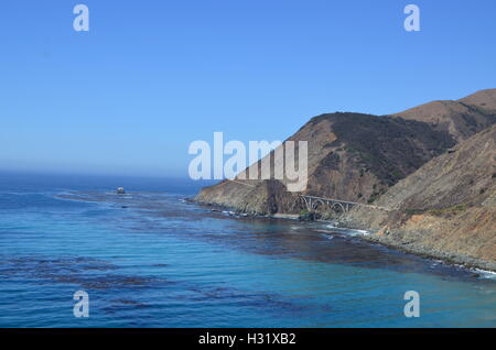 Panorama de la PCH entre Carmel et San Simeon Banque D'Images