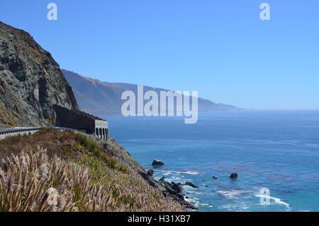 Panorama de la PCH entre Carmel et San Simeon Banque D'Images