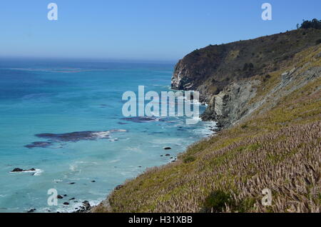 Panorama de la PCH entre Carmel et San Simeon Banque D'Images