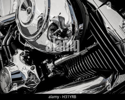 Moteur de moto comme background, Close up Banque D'Images