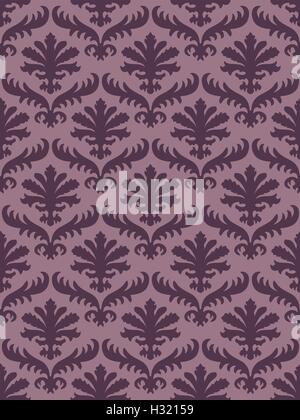 Coloré vecteur florale damassé motif de fond. Tendance couleur bordeaux. Texture papier peint de luxe élégant, l'arrière-plan Illustration de Vecteur
