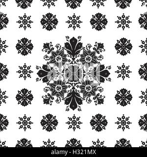 Vector abstract floral seamless pattern design ethnique pour le fond ou le papier peint Illustration de Vecteur