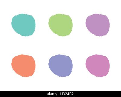 La lumière colorée, taches de peinture ronde set background vector illustration isolé Illustration de Vecteur