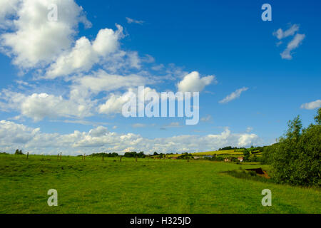 Une vue sur la magnifique campagne du Warwickshire Banque D'Images