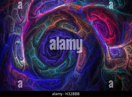 Abstract fractal sur fond sombre. Arrière-plan pour les présentations. Image abstraite. Fond d'écran Fractal sur le bureau Banque D'Images