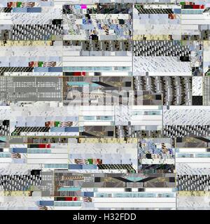 Glitch transparente pour les objets 3D'arrière-plan Banque D'Images