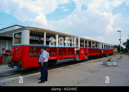 Gyermekvasut Széchenyi-hegy, enfants, gare, Buda, Budapest, Hongrie, Europe Banque D'Images