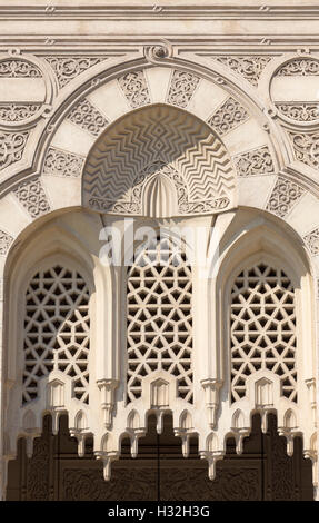 Détail de façade, Abu al-Abbas (ou Abu'l-Abbas) al-Mursi Mosquée, Alexandria, Egypte Banque D'Images