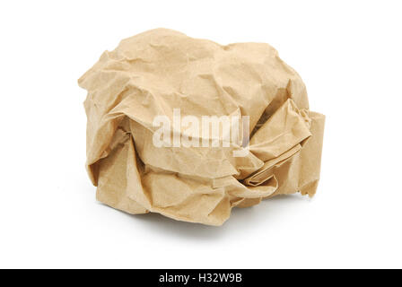 Brown paper ball Banque D'Images