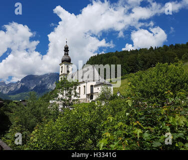 Pfarrkirche, Saint-Sébastien, Bergsteigerdorf Ramsung sankt,, Banque D'Images