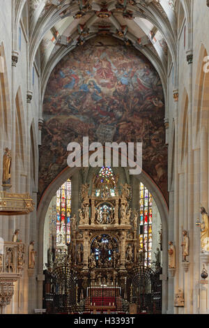 Fresque du Jugement dernier de 1722, Münster, Überlingen, Bade-Wurtemberg, Allemagne Banque D'Images