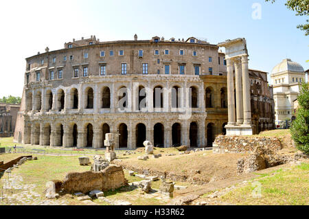 Historique Le théâtre Marcello à Rome Banque D'Images