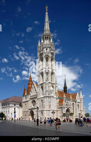 Matthiaskirche archkogl 31 mit auf dem Burghuegel Buda à Budapest, von Mittelungarn, Ungarn Banque D'Images