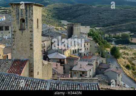 Vue générale de la ville médiévale de Sos del Rey Catolico Banque D'Images