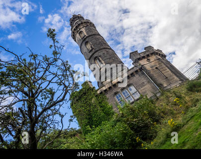 Le Monument Nelson à Calton Hill, Édimbourg, Écosse, Royaume-Uni Banque D'Images