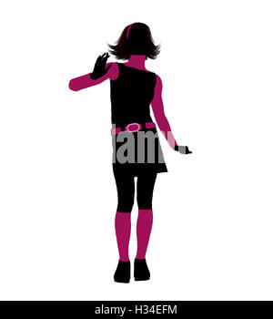 Go Go Dancer Illustration Silhouette Banque D'Images