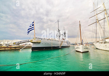 George/Georgios Averof battleship historique Grèce Banque D'Images