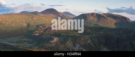 Brandreth, Grand Gable et Kirk est tombé de Fleetwith Pike, Lake District National Park, Royaume-Uni Banque D'Images