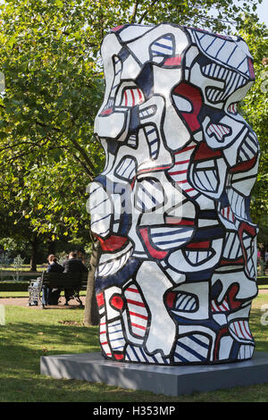 Londres, Royaume-Uni. 4 octobre 2016. Tour aux recit (après maquette en date du 19 juillet 1973), 1973, par Jean Dubuffet. Waddington Custot Galleries. Parc des sculptures de la frise à Regent's Park. Les préparatifs sont en cours pour la 2016 Frieze Art Fair à Regent's Park qui se déroule du 6 au 9 octobre 2016. Credit : ukartpics/Alamy Live News Banque D'Images