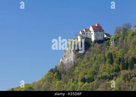 Schloss Werenwag, Hausen an der Donau, vallée du Danube, le Parc Naturel du Danube supérieur, Jura souabe, Baden-Wurttemberg, Allemagne Banque D'Images