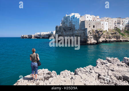 Polignano a Mare, Bari, Pouilles, Italie district Banque D'Images