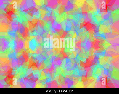 Le chevauchement des couches multiples formes, multicolore Banque D'Images