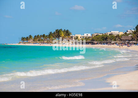 La plage de Las Coloradas, Cayo Coco, Jardines del Rey, province de Ciego de Avila, Cuba, Antilles, Caraïbes Banque D'Images