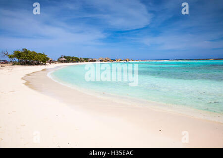 Baby Beach, San Nicolas, Aruba, Lesser Antilles, Caraïbes, Antilles néerlandaises Banque D'Images