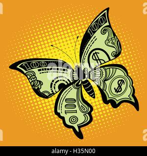 Butterfly dollar bill Illustration de Vecteur