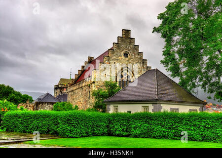 La forteresse de Bergenhus, l'un des plus anciens et des mieux conservés des châteaux en Norvège Banque D'Images