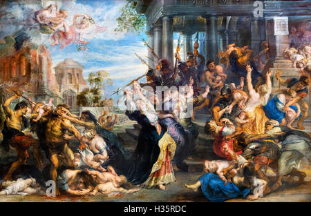 Le Massacre des Innocents de Peter Paul Rubens (1577-1640). Huile sur toile, c.1638 Banque D'Images