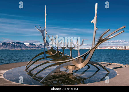 Solfar sculpture ship Banque D'Images