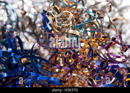 Copeaux de couleur après le virage - abstract background industriel Banque D'Images