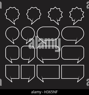 [EPS] ligne blanche bulles set vector illustration Illustration de Vecteur