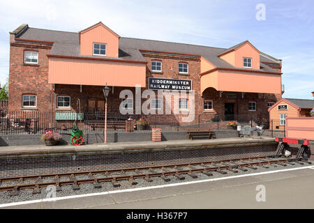 Ville Kidderminster Railway Museum à Worcester, un emplacement de la gare de nostalgie. Banque D'Images