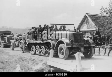 L'artillerie allemande sur le front de l'Est, Juillet 1941 Banque D'Images