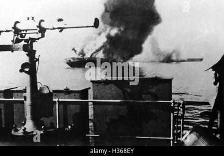 Naufrage de la flotte française à Mers el Kebir, - - 1940 Banque D'Images