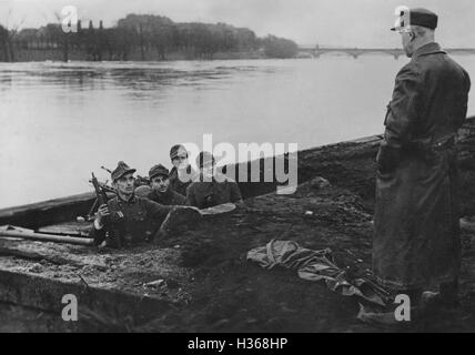 Volkssturm allemand à l'Oder, avant 1945 Banque D'Images