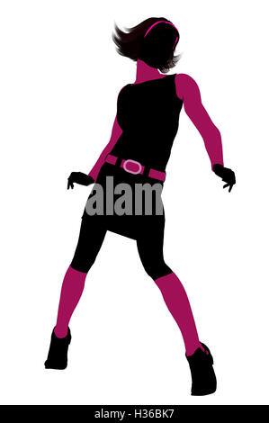 Go Go Dancer Illustration Silhouette Banque D'Images