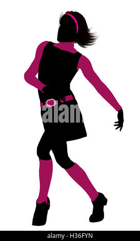 Go Go Dancer Illustration Silhouette Banque D'Images