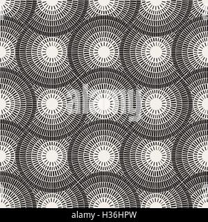 Seamless Vector noir et blanc motif pavement en mosaïques Illustration de Vecteur