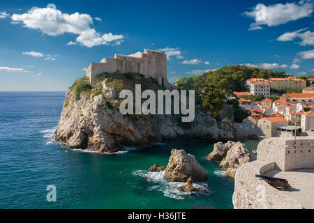 Fort Lovrijenac, gardant les approches du nord de la ville, des murs de la ville, Dubrovnik, Croatie Banque D'Images